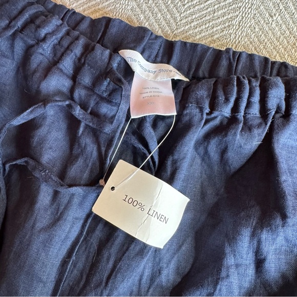 NWT Women's The Company Store 100% Linen Pants, Wide Leg, Navy, Size XXL. - Picture 7 of 9